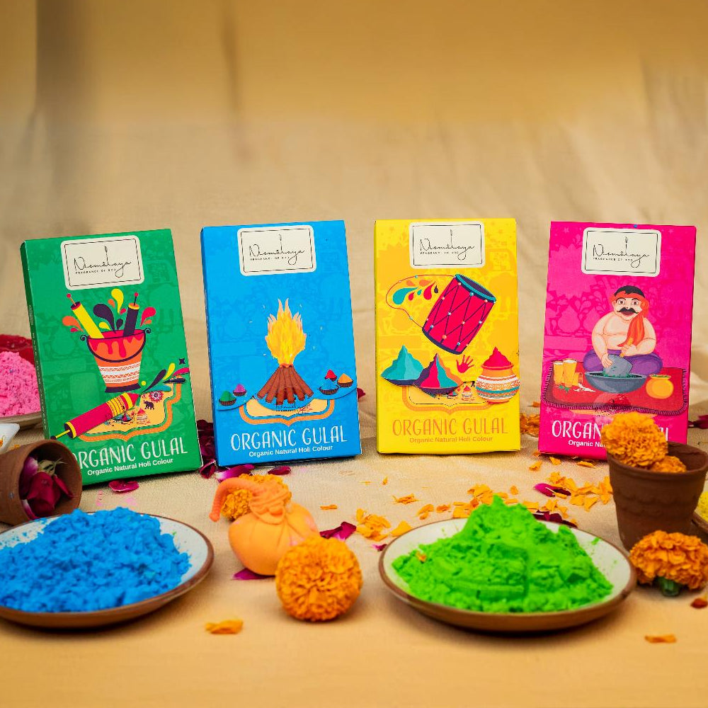 Organic holi colour gift hampers