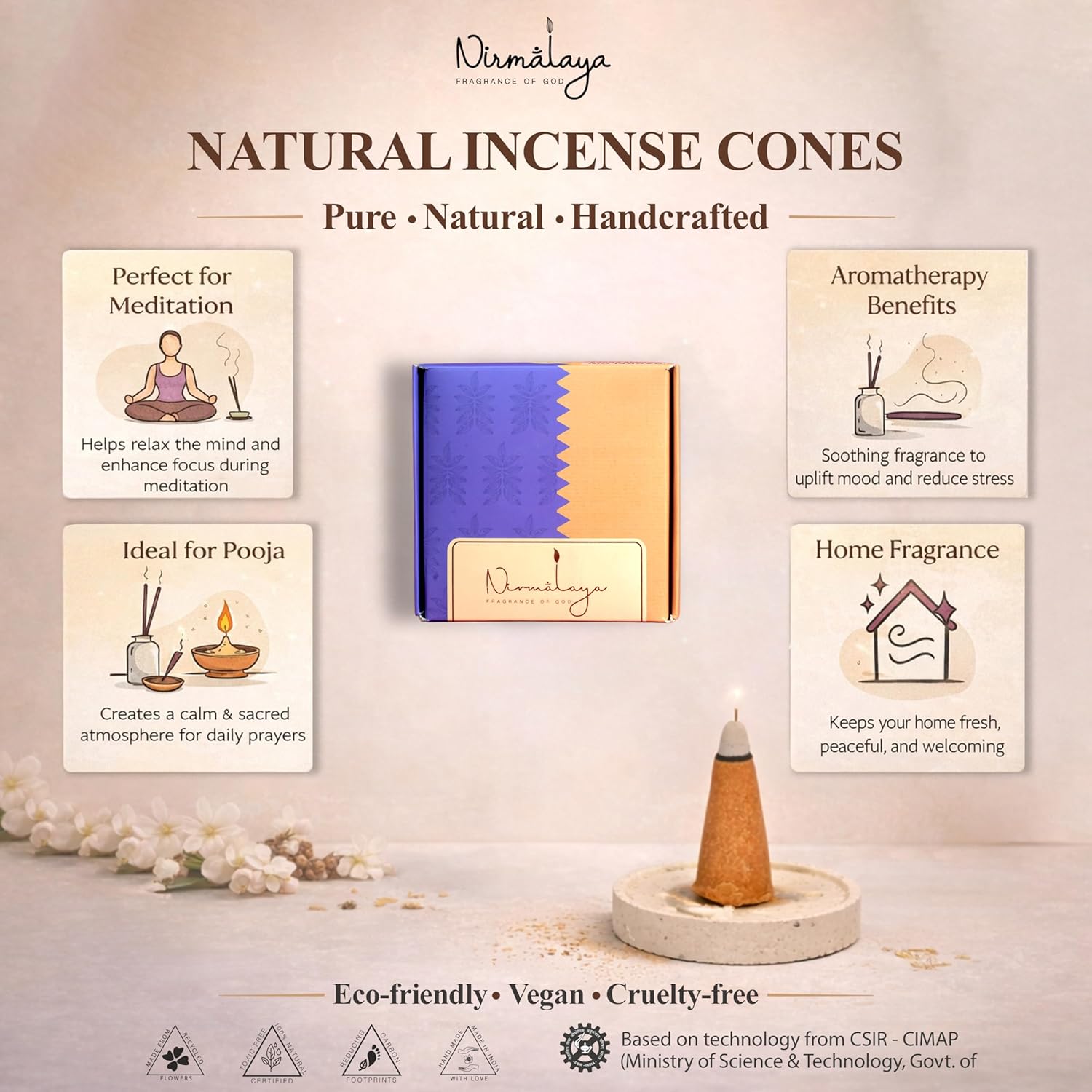 Patchouli Backflow Refill Pack Incense Cones