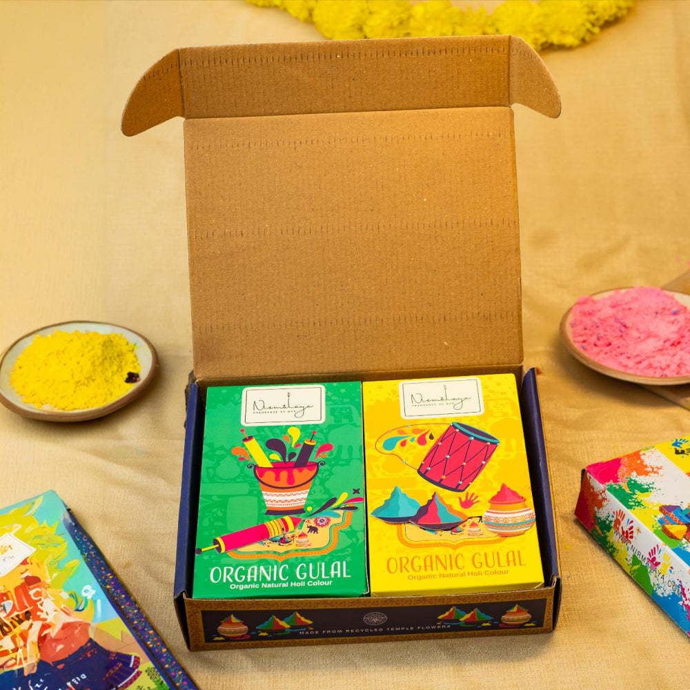 Rang Barse Pack - Set Of 4 Gulal Pouch (100 Gms Each)