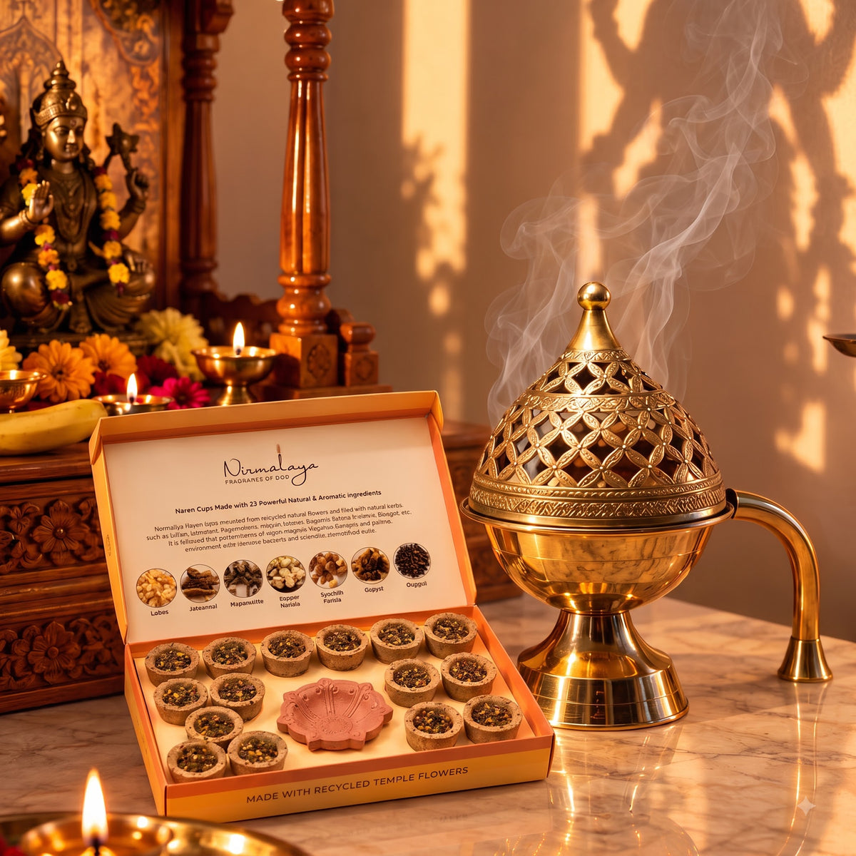Badi Dhuni + 15 pc havan cup (combo)