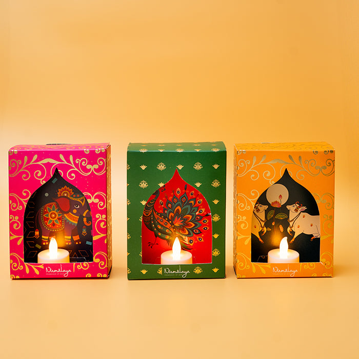 Airavat Jharokha Diya Set Gift Box