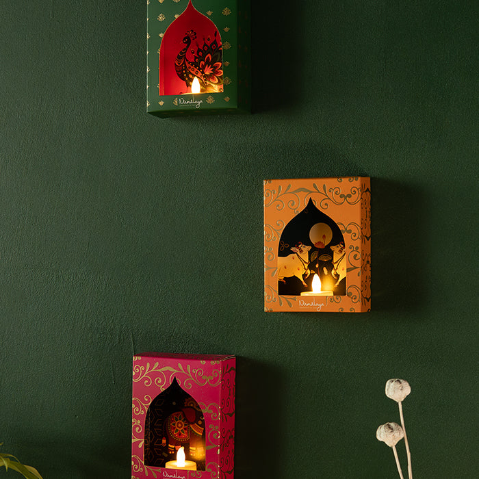 Airavat Jharokha Diya Set Gift Box