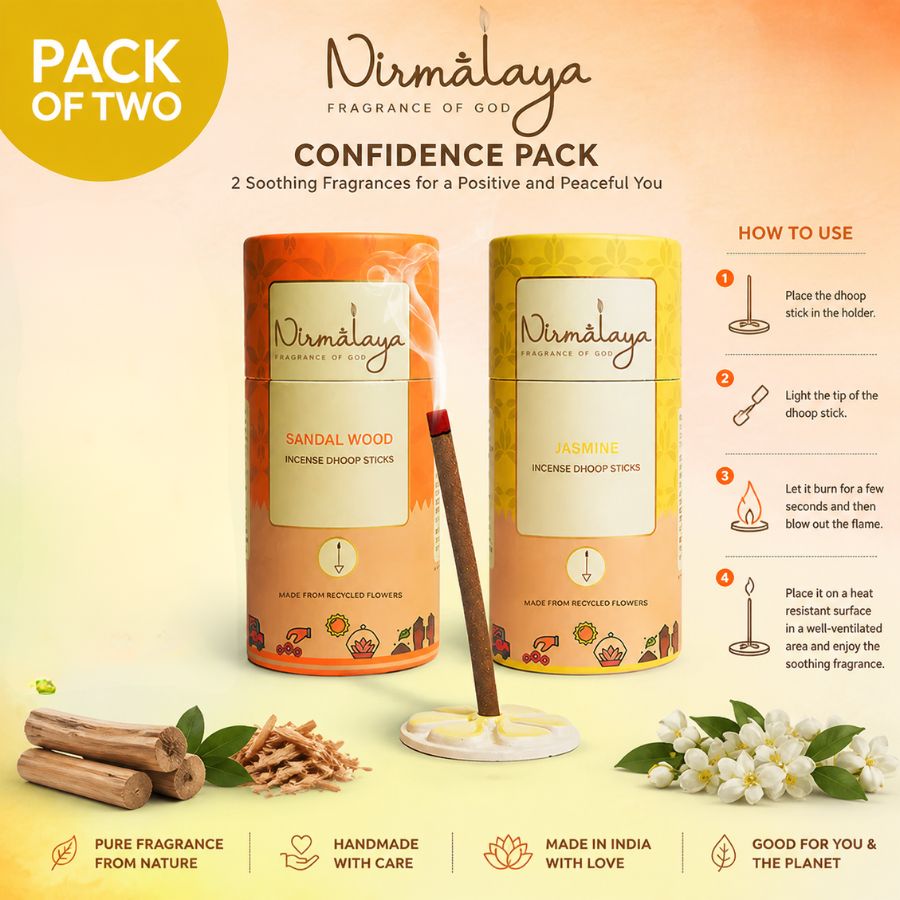 Confidence Pack Of 2 - Sandalwood and Jasmine Dhoop Sticks