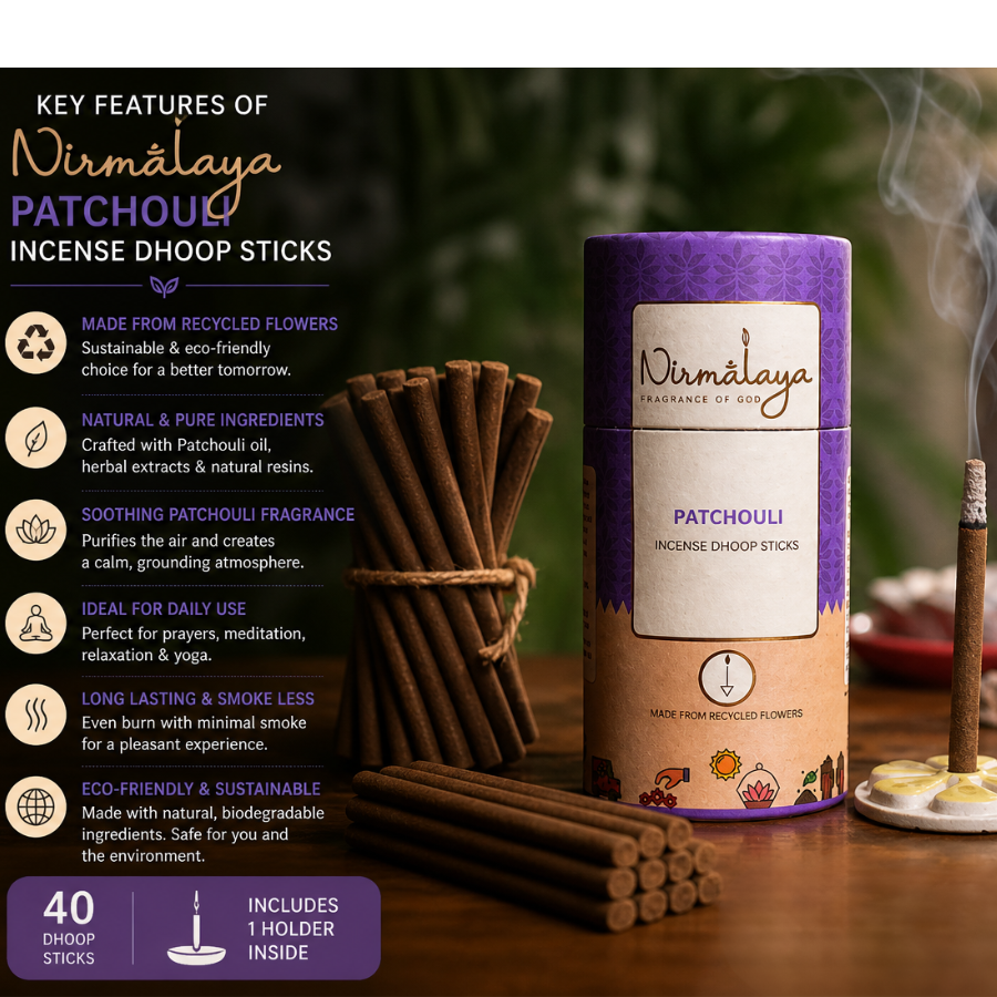 Patchouli Dhoop Sticks (Bamboo less)