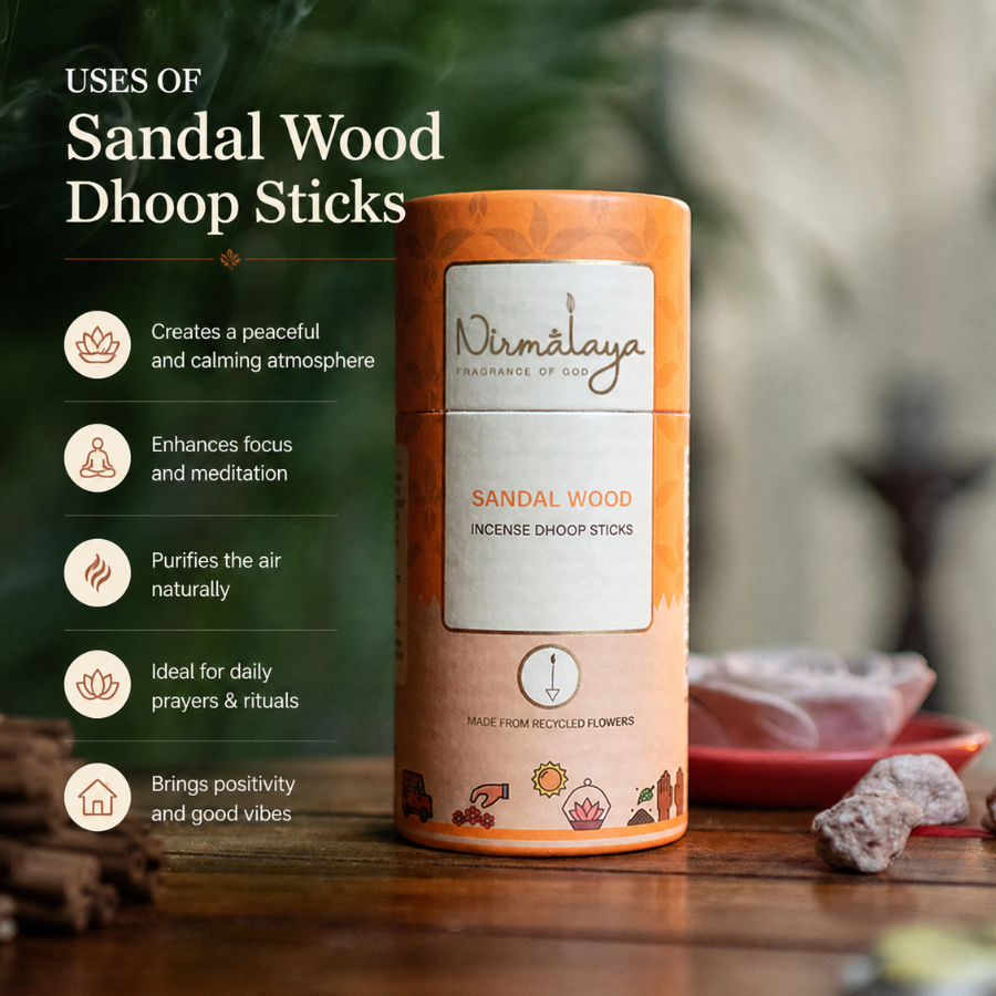Mysore Sandalwood Dhoop Sticks (Bamboo less)