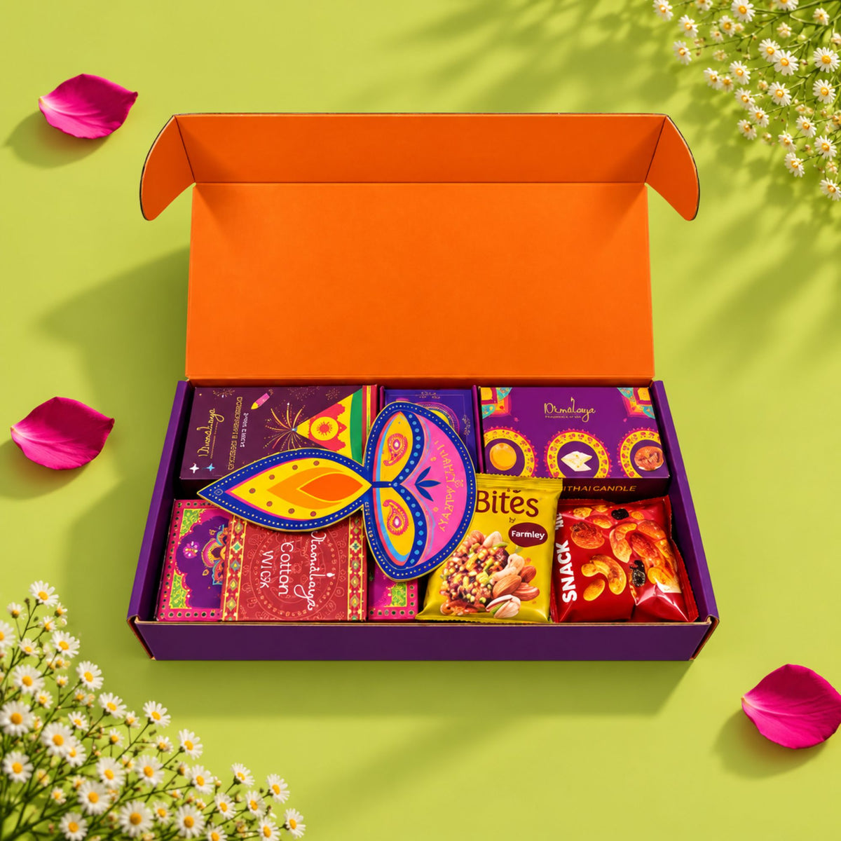 Nirmalaya The Shubh Mangal Gift Box with Farmley Mix & Date Bite