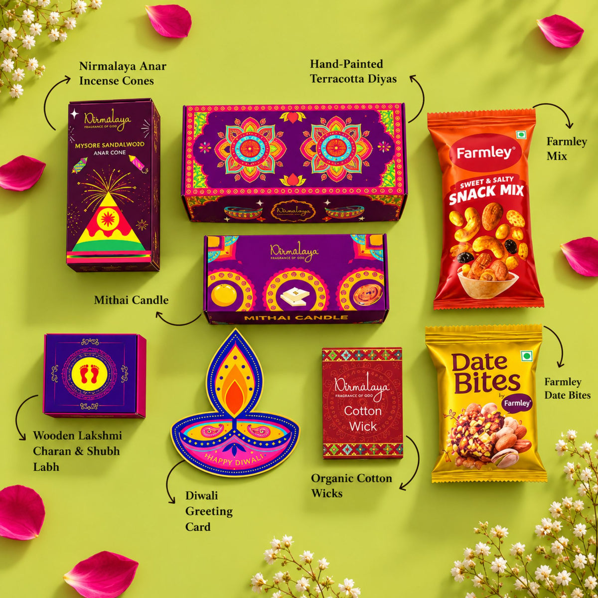 Nirmalaya The Shubh Mangal Gift Box with Farmley Mix & Date Bite