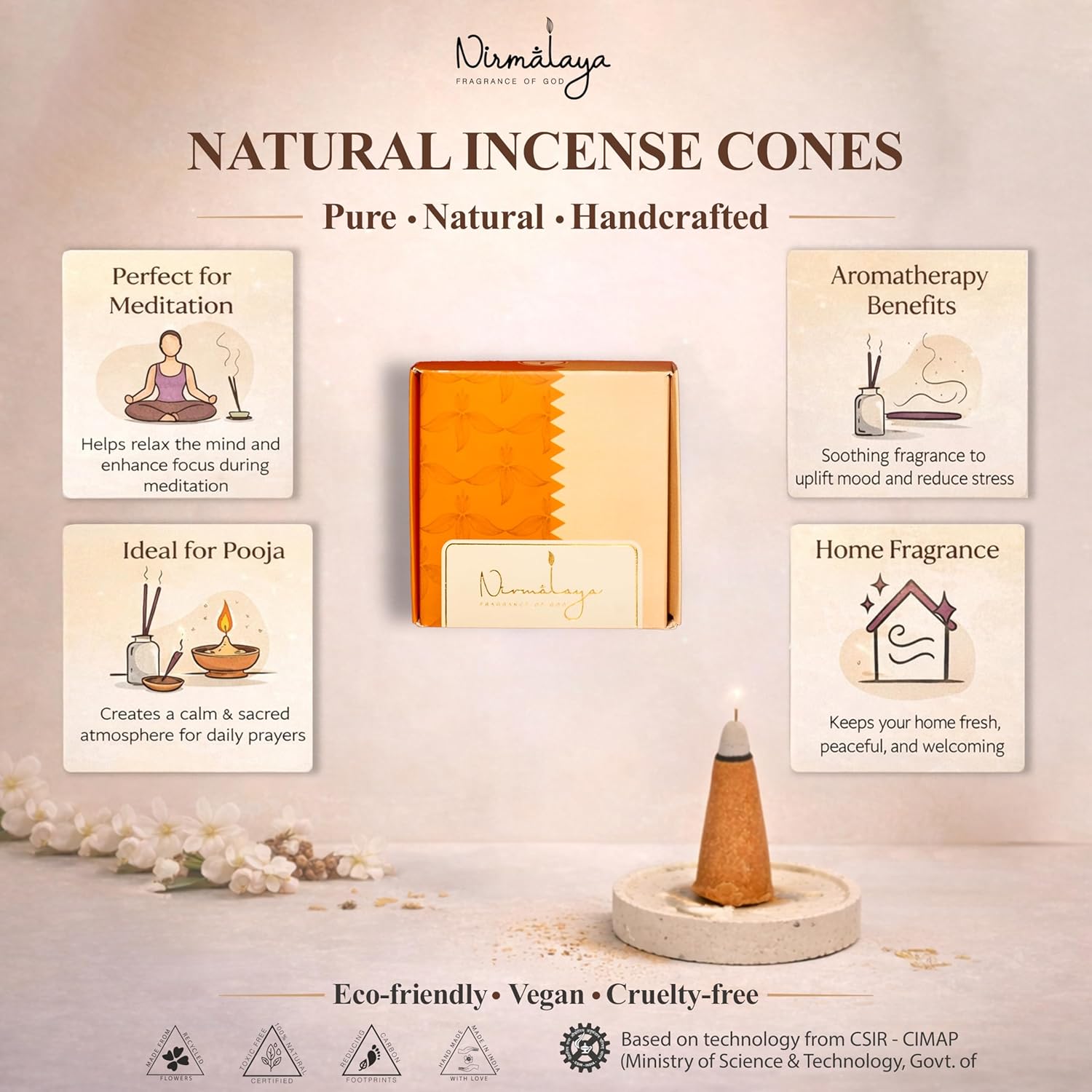 Mysore Sandalwood Backflow Refill Pack Incense Cones