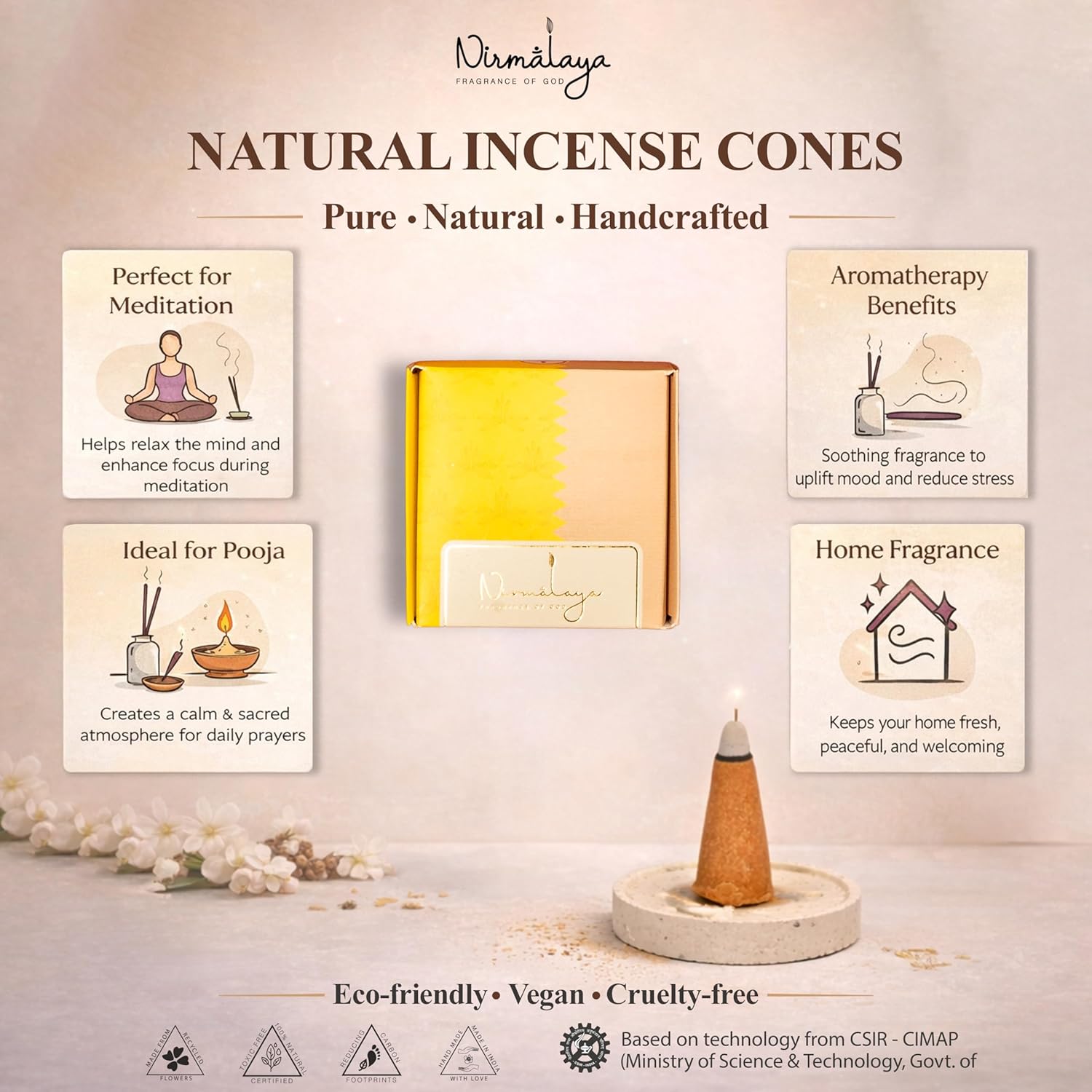 Jasmine Backflow Refill Pack Incense Cones