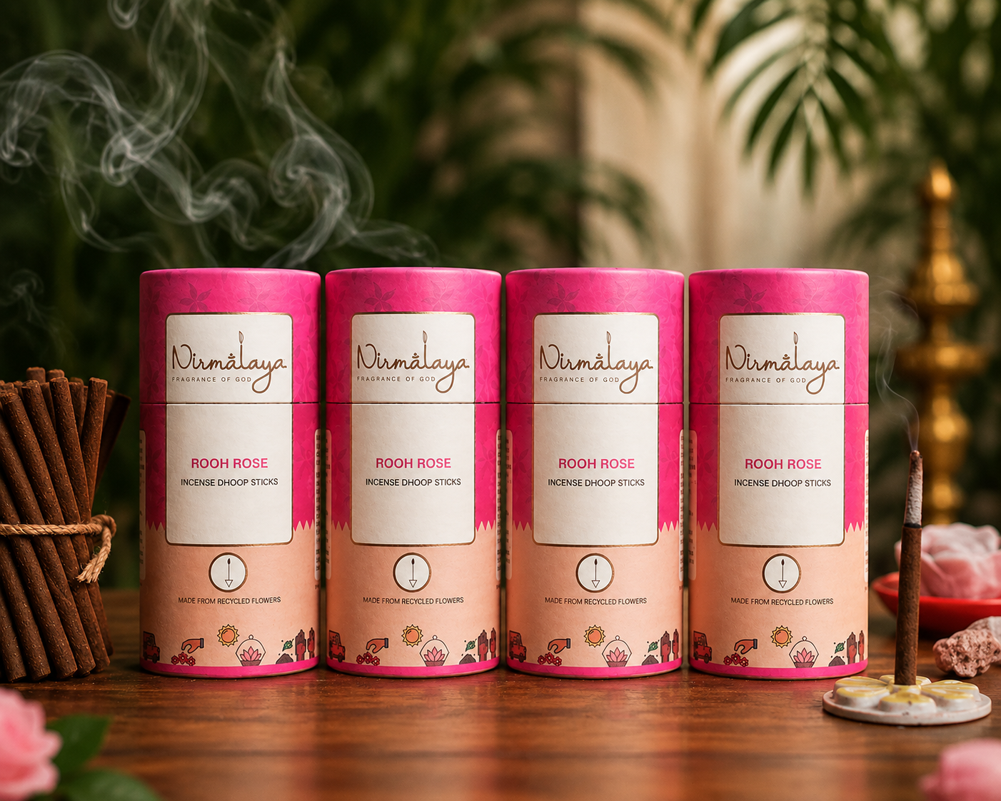 Rooh Rose Dhoop Sticks (Bamboo less)