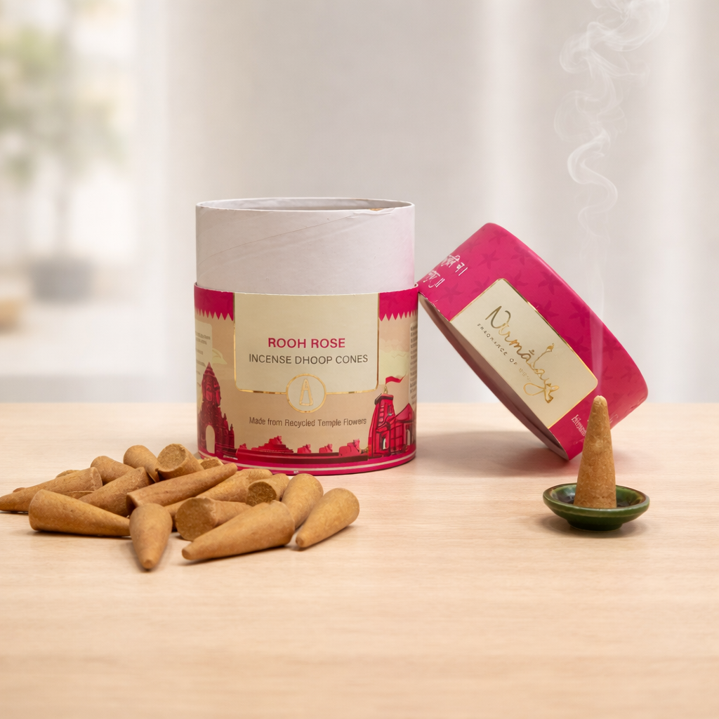 Rooh Rose Premium Dhoop Cones Pack Of 60