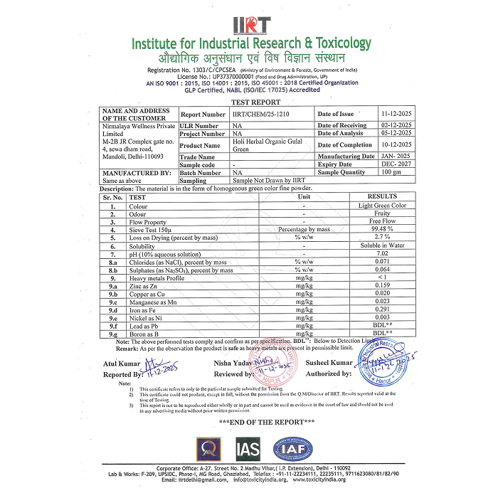 EMERALD GREEN GULAL (100g)