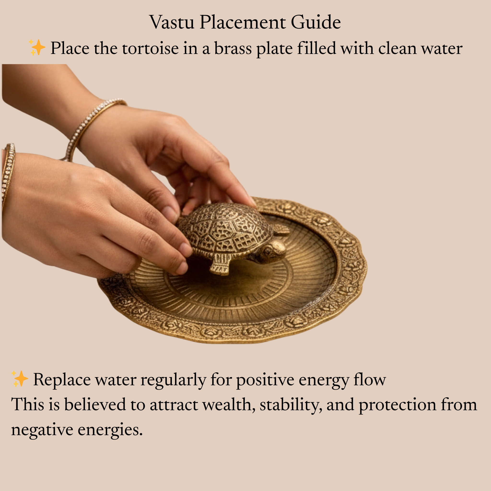 Pure Brass Tortoise/ Turtle For Vastu or Feng Shui