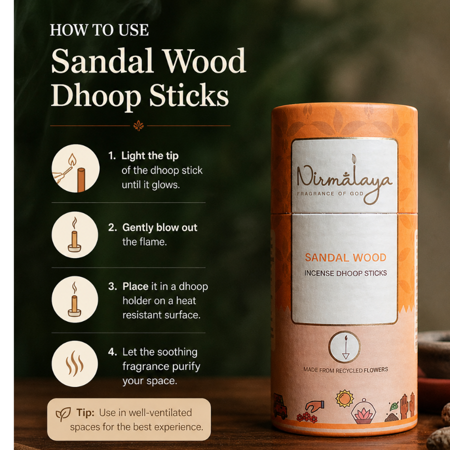 Mysore Sandalwood Dhoop Sticks (Bamboo less)