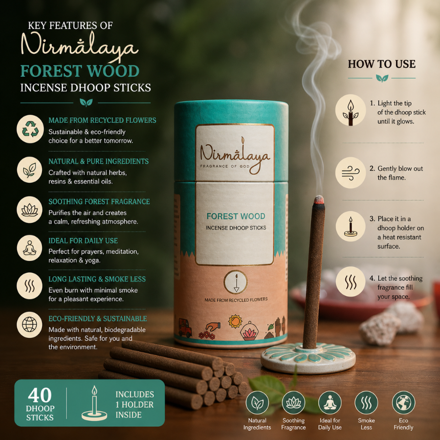 Forest Wood Dhoop Sticks (Bamboo less)