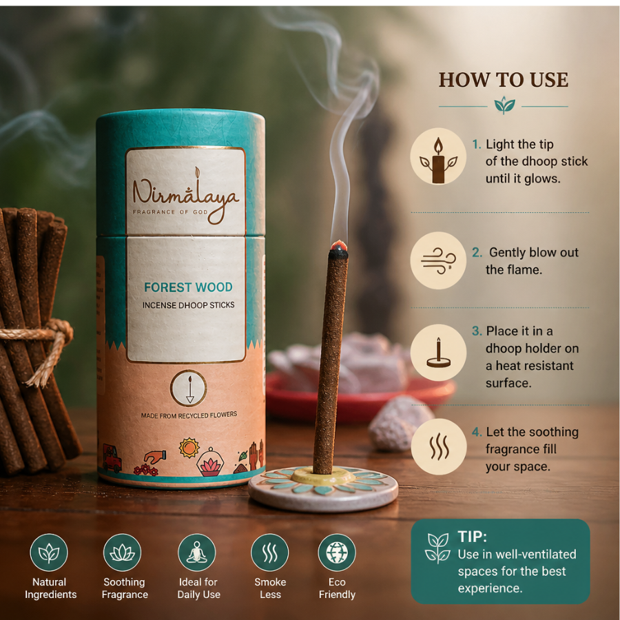 Forest Wood Dhoop Sticks (Bamboo less)
