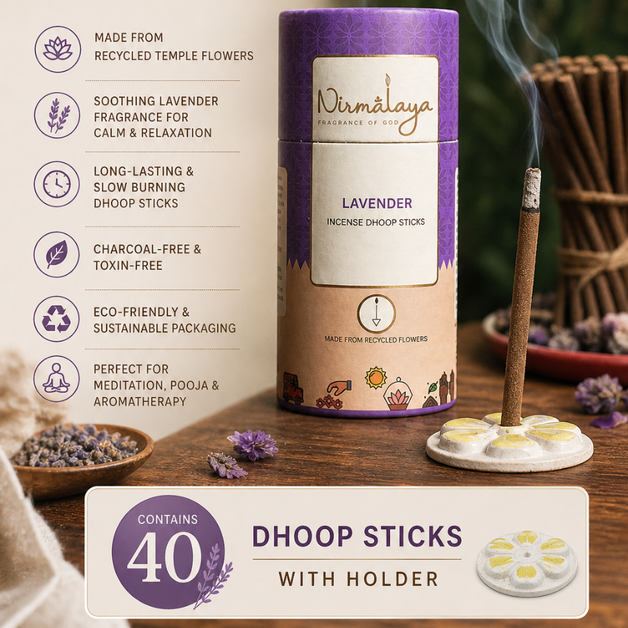 Lavender Dhoop Sticks (Bamboo less)