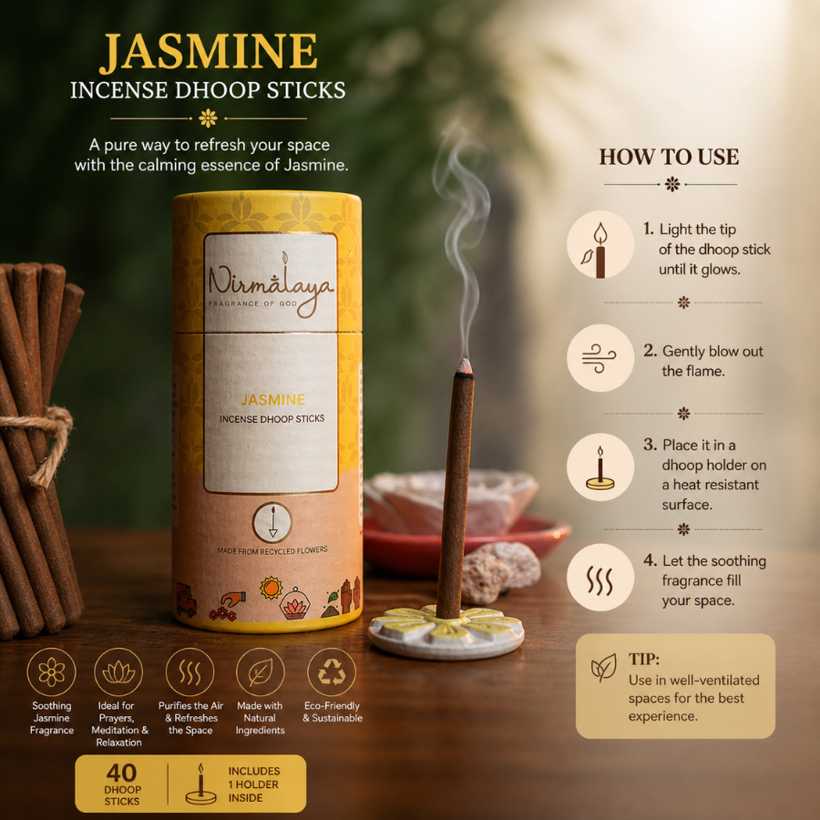 Jasmine Dhoop Sticks (Bamboo less)