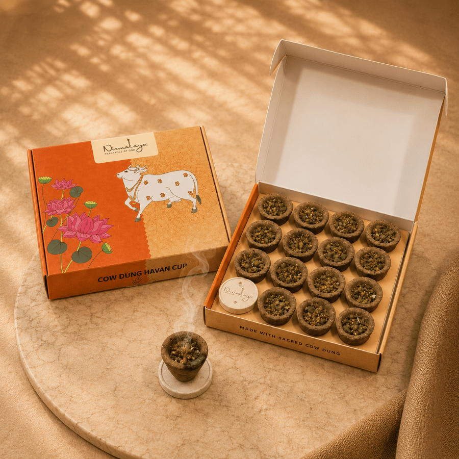 Nirmalaya Premium Cow Dung  Havan Cups