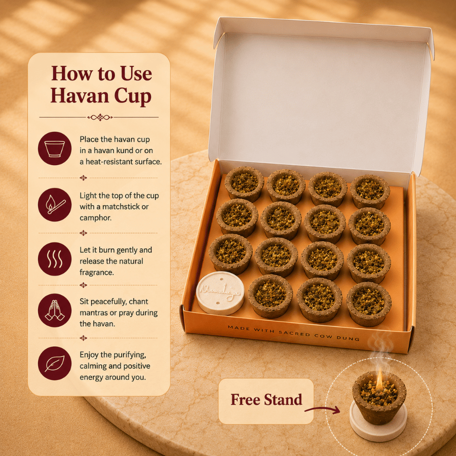 Nirmalaya Premium Cow Dung  Havan Cups