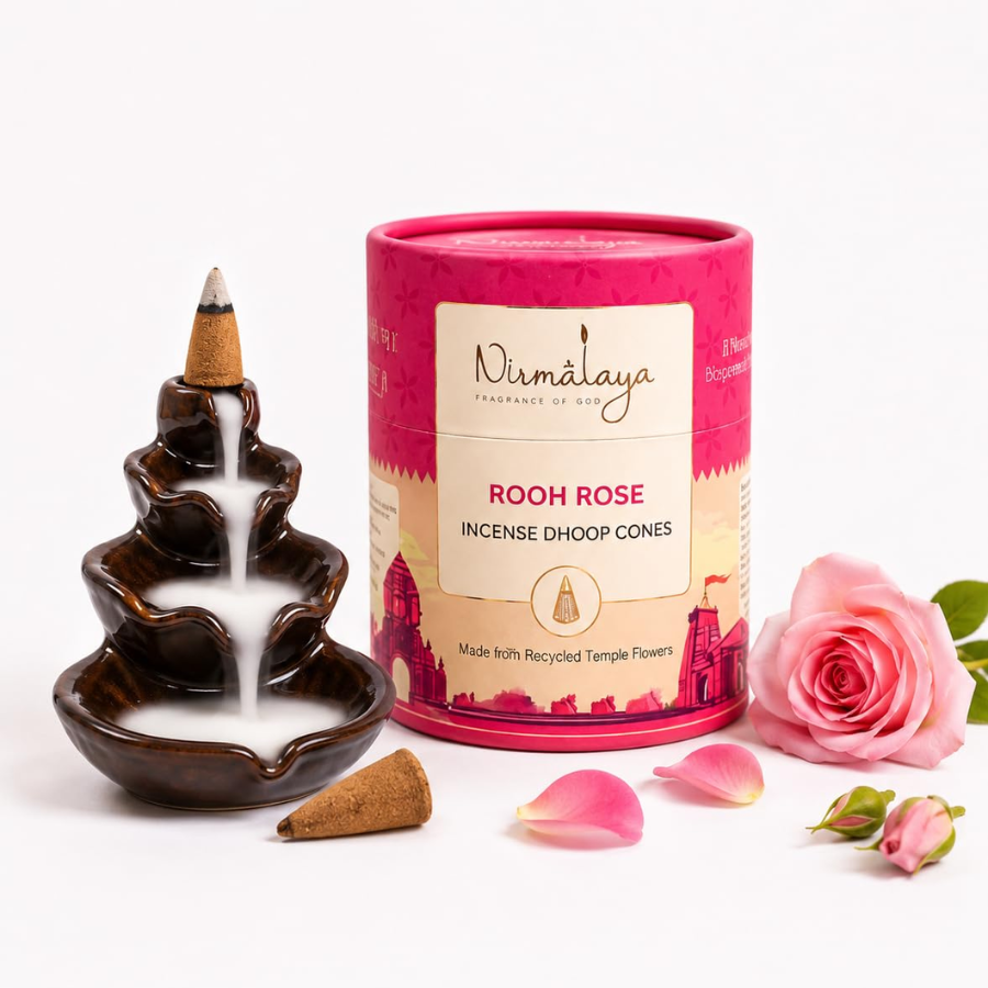 Rooh Rose Backflow Dhoop Cones
