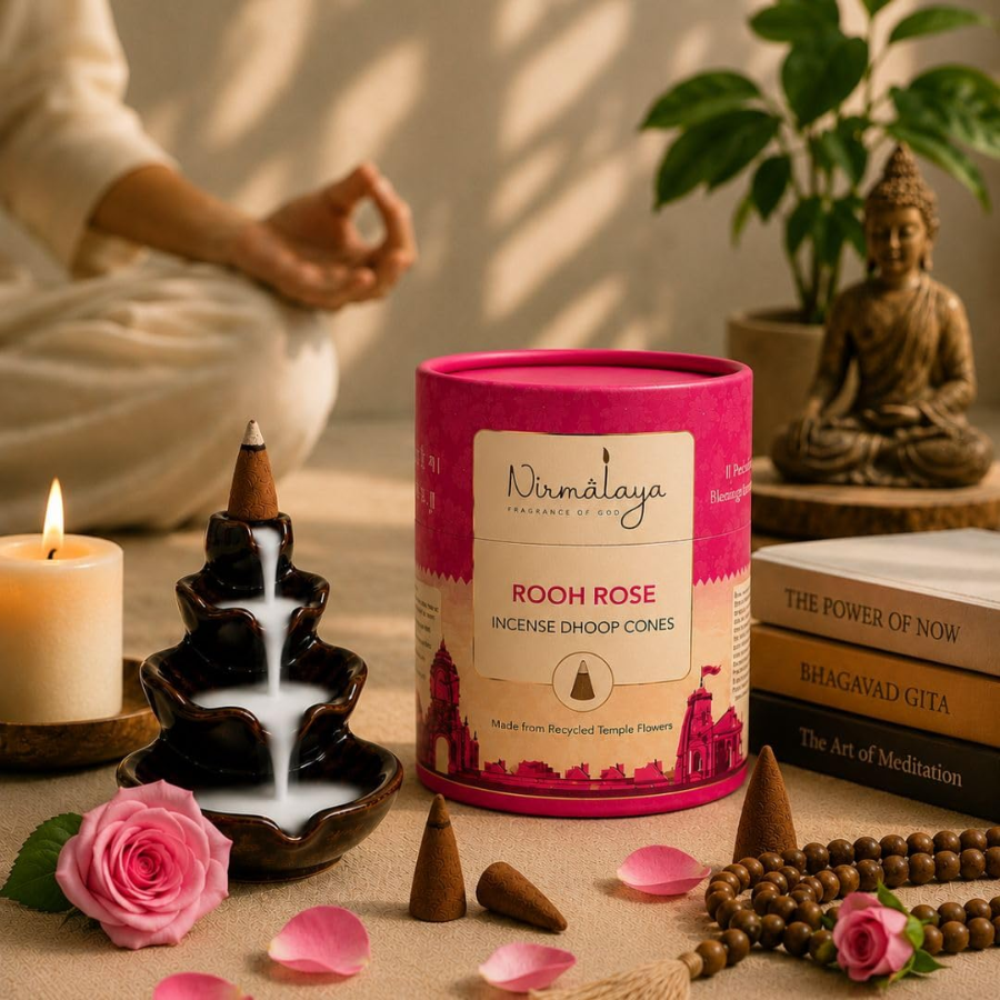 Rooh Rose Backflow Dhoop Cones