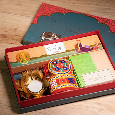 Riddhi Siddhi Gift Box With Golden Diya