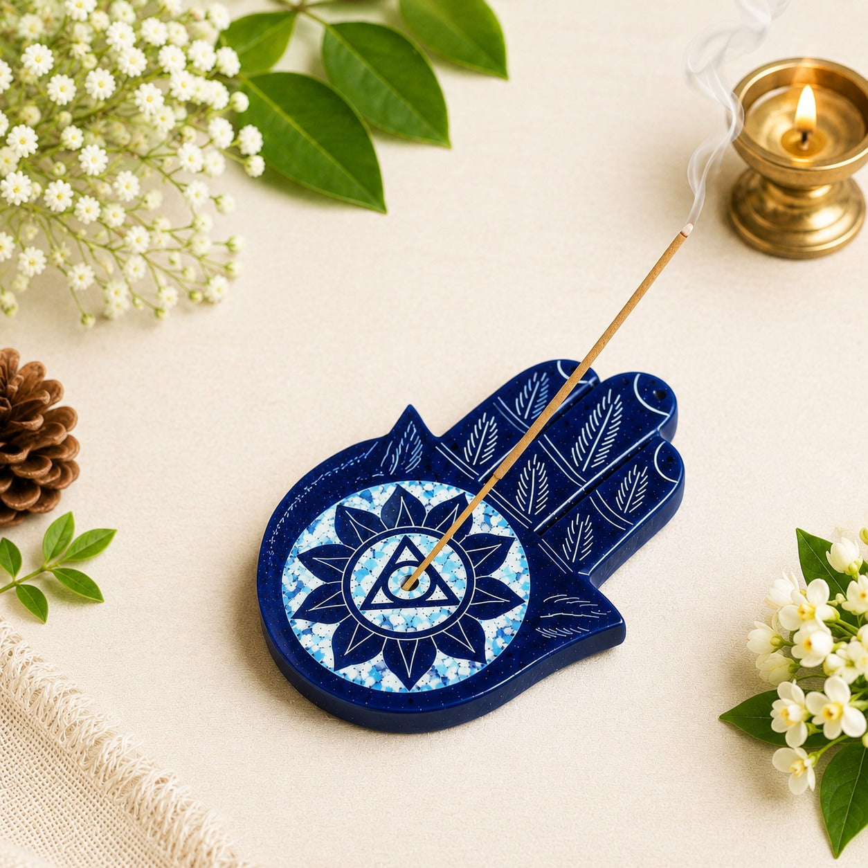 Hand-Carved Incense Holder