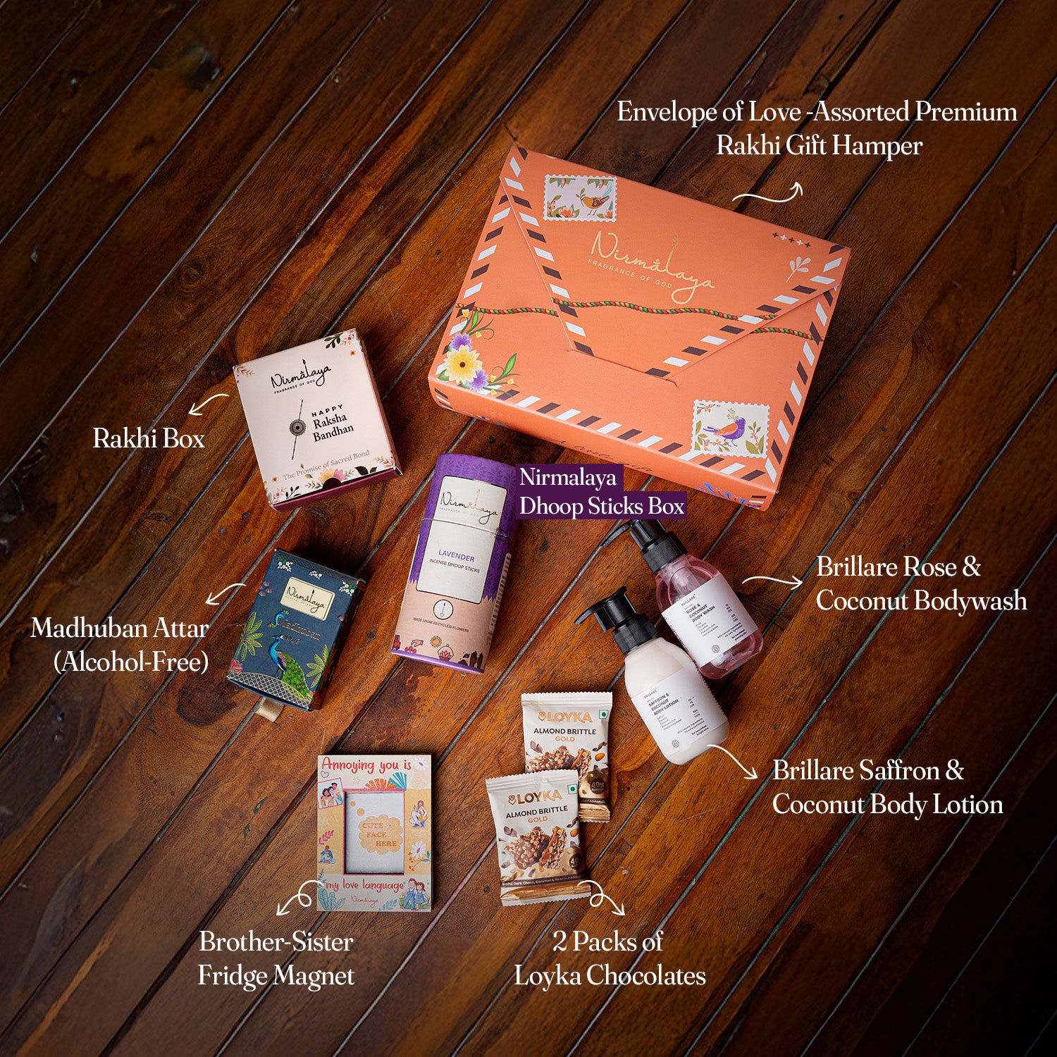 Envelope of Love - Assorted Premium Rakhi Gift Hamper